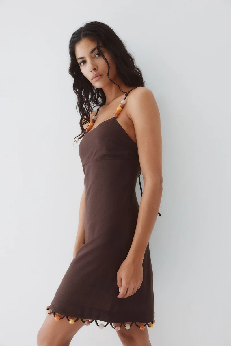 H&M Bead-detail strappy dress